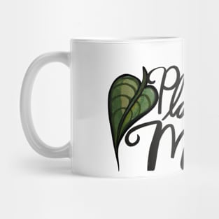Plant Mom Giant Green Leaves Mug